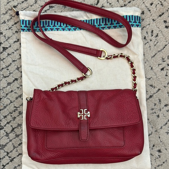 Tory Burch Leather Convertible Shoulder/Crossbody Bag - Picture 1 of 9